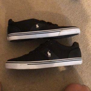 Black and white Polo lowtops.